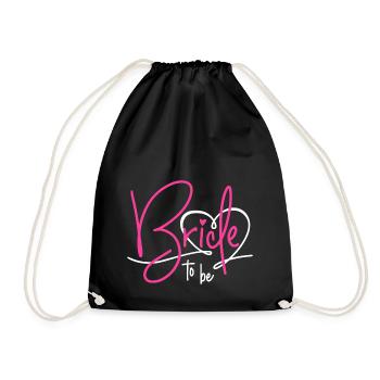 BRIDE TO BE HEART BACHELORETTE PARTY BRIDE BACHELORETTE PARTY - Drawstring Bag - black - Front