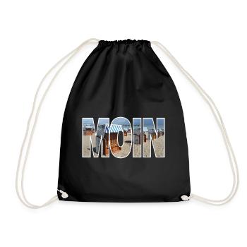 Moin - Turnbeutel - Schwarz - Vorne