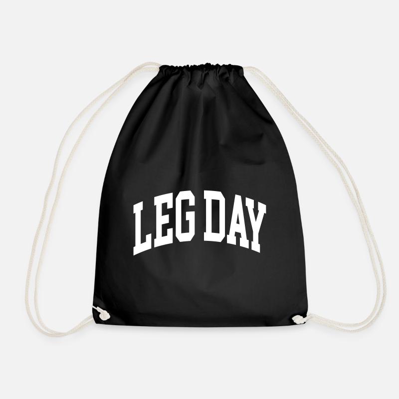 Leg Day - Turnbeutel - Schwarz