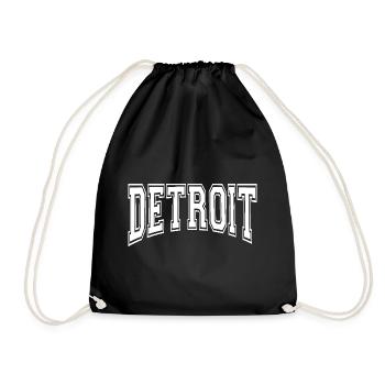 Detroit - Drawstring Bag - black - Front