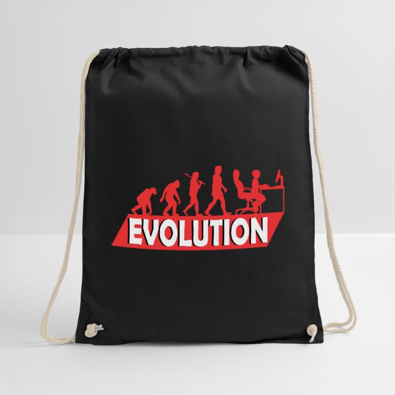 Computer Nerd Programmierer Evolution witzige Turnbeutel