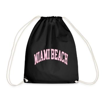 Miami Beach - Drawstring Bag - black - Front