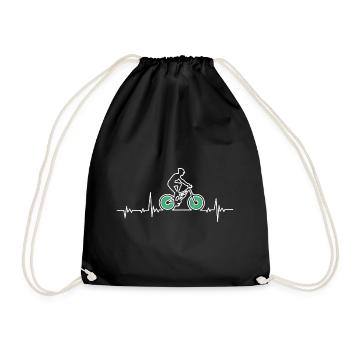 Battement de coeur de vélo de montagne - Sac de sport léger - noir - Devant
