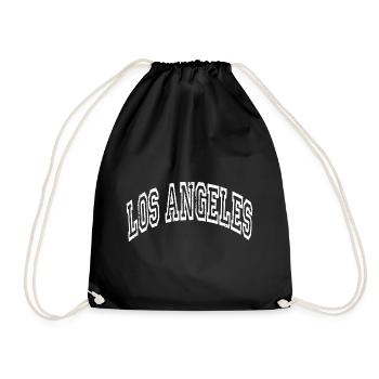 Los Angeles - Drawstring Bag - black - Front