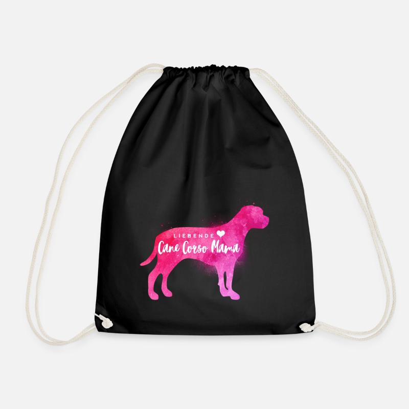 Liebende Cane Corso Mama - Turnbeutel - Schwarz