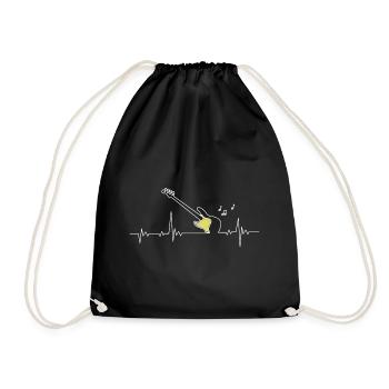 Bass guitare pouls pulsation cardiaque - Sac de sport léger - noir - Devant