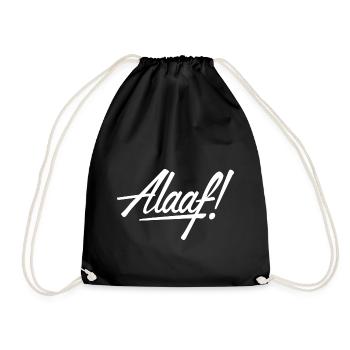 Alaaf! Design weiß - Turnbeutel - Schwarz - Vorne