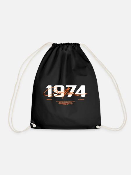 1974 Vintage Retro 1974 Geburtstagsgeschenk 1974 - Turnbeutel - Schwarz