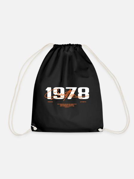 1978 Vintage Retro 1978 Geburtstagsgeschenk 1978 - Turnbeutel - Schwarz