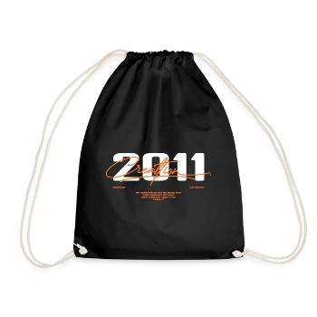 2011 Vintage Retro 2011 Birthday Gift 2011 - Drawstring Bag - black - Front