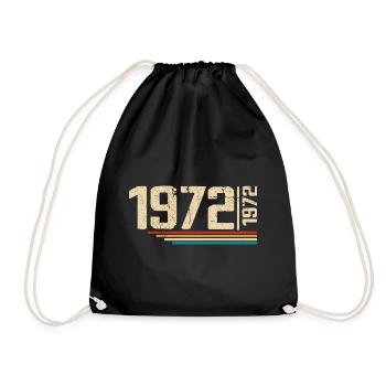 Millésime Anniversaire 1972 Fête Anniversaire 1972 - Sac de sport léger - noir - Devant