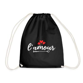 l'amour - Liebe - Amour - Amour - Amore - Sac de sport léger - noir - Devant