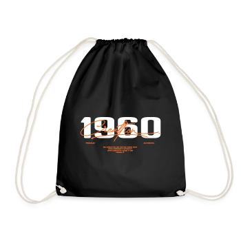 1960er Jahre Vintage Retro 1960er Jahre Geburtstagsgeschenk - Turnbeutel - Schwarz - Vorne