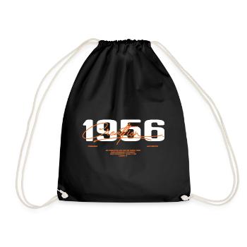 1956 Vintage Retro 1956 Geburtstagsgeschenk 1956 - Turnbeutel - Schwarz - Vorne