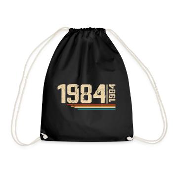 Vintage Anniversary 1984 Birthday Party 1984 - Drawstring Bag - black - Front
