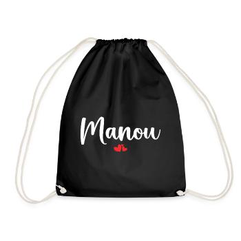 Manou - Turnbeutel - Schwarz - Vorne