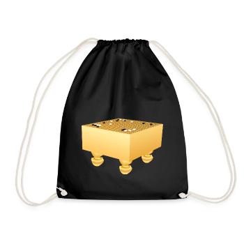 Go Board with Legs - Drawstring Bag - black - Front