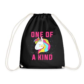 One of a kind.Be Unique.Unicorn Magical Gifts - Drawstring Bag - black - Front