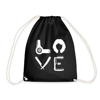 LOVE coiffeur - coiffeur, coiffeur et styliste - Sac de sport léger - noir - Devant