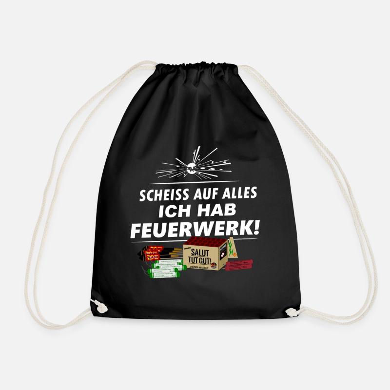 Pyro .. auf alles Ich hab Silvester Feuerwerk - Turnbeutel - Schwarz