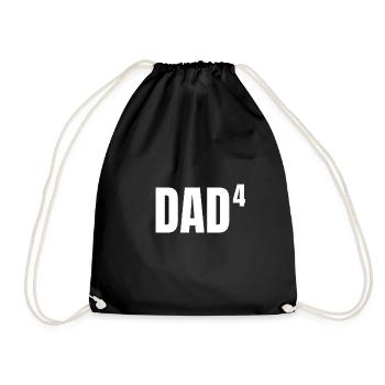 Dad Dad Daddy Daddy Kids 4 Math Gift - Drawstring Bag - black - Front