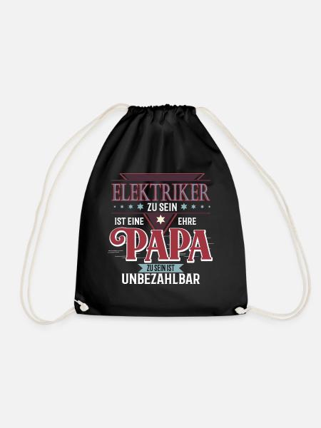 Electrician Sayings / Electrician Shirts / Electrician - Drawstring Bag - black