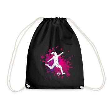 Cadeau de femme de football explosion de couleur cool - Sac de sport léger - noir - Devant
