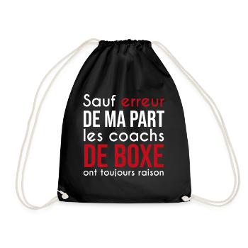coach de boxe toujours raison - Sac de sport léger - noir - Devant