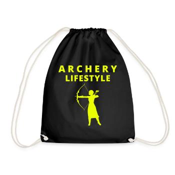 Archery Archery Bow Bow Vintage Retro - Drawstring Bag - black - Front