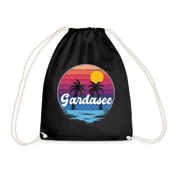 Lac de Garde vacanciers Gardasee - Sac de sport léger - noir - Devant