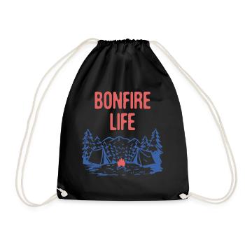 Bonfire Life Camping Faune Camping en plein air - Sac de sport léger - noir - Devant