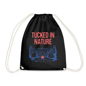 Niché dans la nature Camping Faune Camper En plein air - Sac de sport léger - noir - Devant