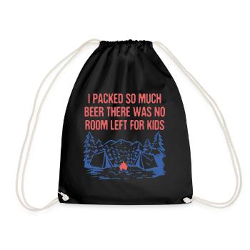J’ai emballé tellement de bière Drôle Camping Humour Camper - Sac de sport léger - noir - Devant