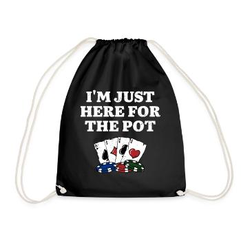 Ici pour le Pot Gambler Casino Gambling Gaming - Sac de sport léger - noir - Devant