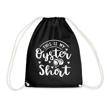 Oyster Design Seafood Nature Animal - Drawstring Bag - black - Front