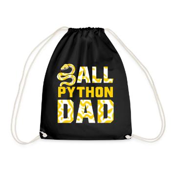 Banana Ball Python Herpetologist Ball Python Dad - Drawstring Bag - black - Front