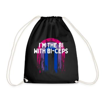 Je suis le Bi avec Bi-Ceps Bisexuel LGBTQ Bi Pride - Sac de sport léger - noir - Devant