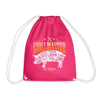 Grillmaster 0% Vegan - Turnbeutel - Fuchsia - Vorne