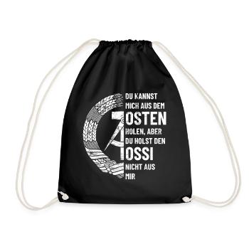 DDR Osten, Ossi Spruch Geschenk - Turnbeutel - Schwarz - Vorne