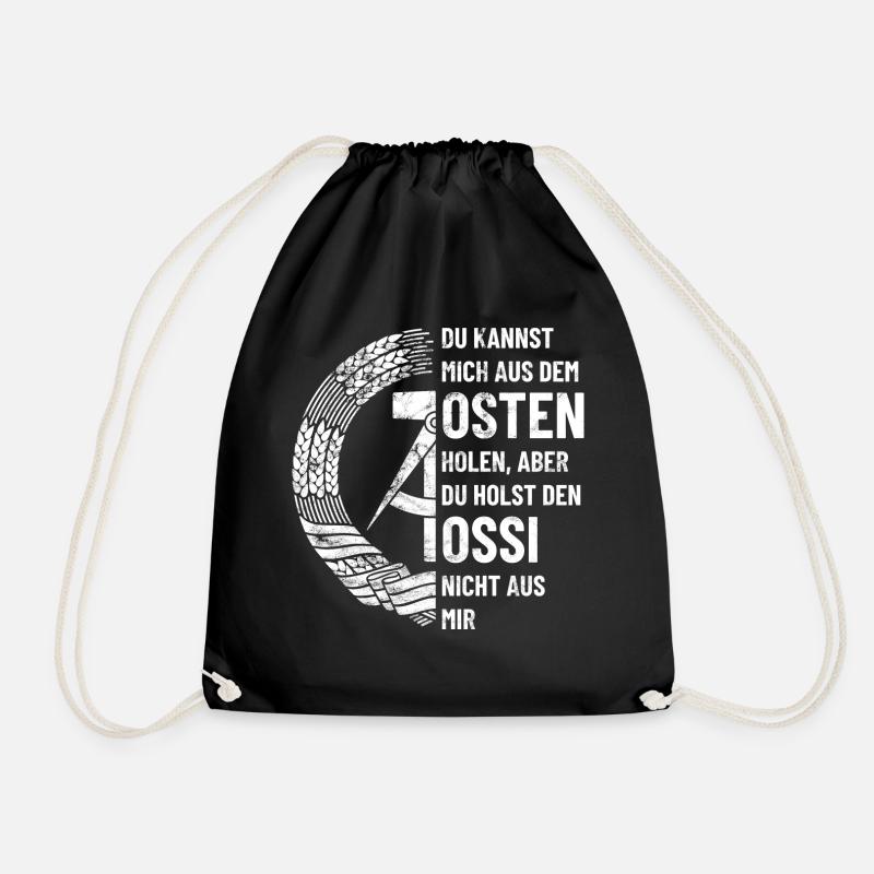 DDR Osten, Ossi Spruch Geschenk - Turnbeutel - Schwarz