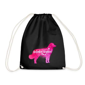 Liebende Australian Shepherd Mama - Turnbeutel - Schwarz - Vorne