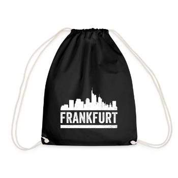 Frankfurt - Turnbeutel - Schwarz - Vorne