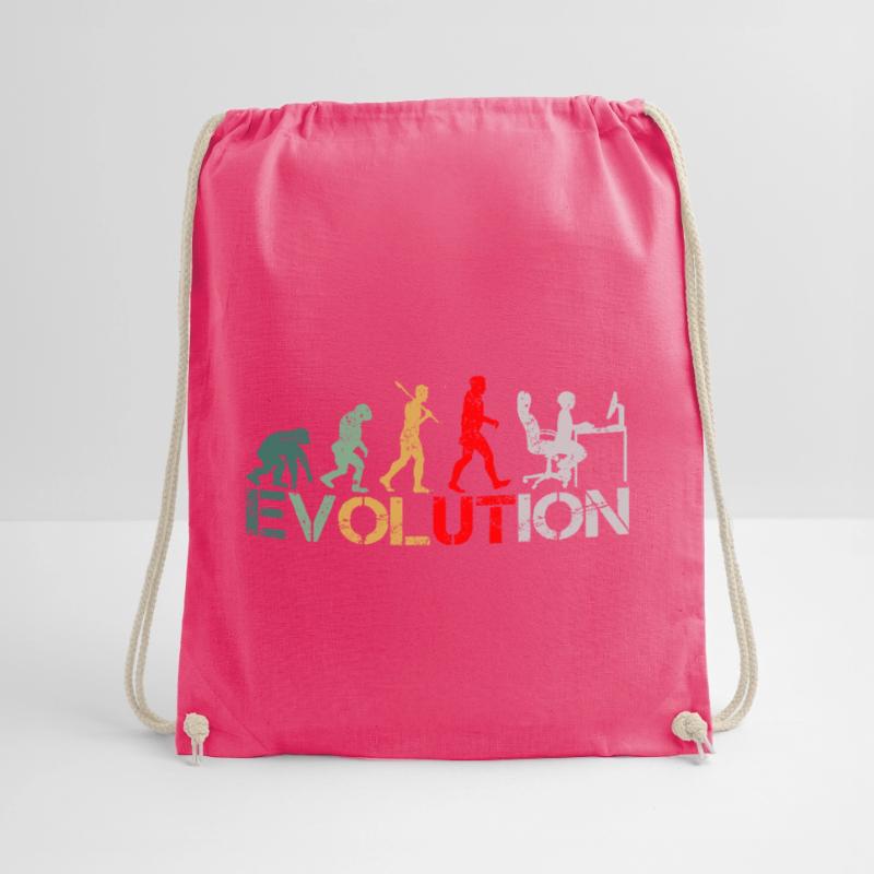 Computer Nerd Programmer Evolution funny Drawstring Bag