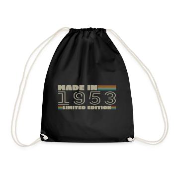 Cadeau d'anniversaire 1953 vintage 1953 né en 1953 - Sac de sport léger - noir - Devant