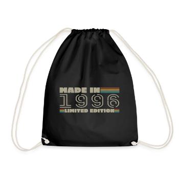 Cadeau d'anniversaire 1996 vintage 1996 né en 1996 - Sac de sport léger - noir - Devant