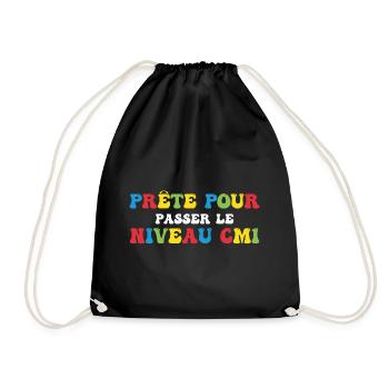 Prêt Pour Passer Niveau CM1 Rentrée Scolaire - Sac de sport léger - noir - Devant