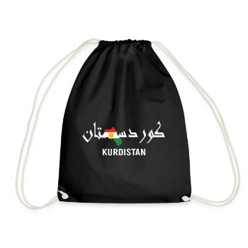 Kurdistan Flagge Bakur Bashur Rojava Rojhlt Newroz - Turnbeutel - Schwarz - Vorne