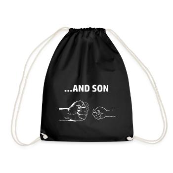 Father and Son Daughter Dad Partner Look Parents Child - Drawstring Bag - black - Front