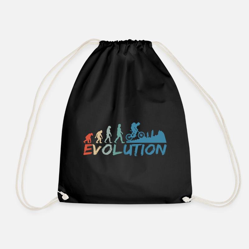 MTB Mountain bike Papa Dad Mtb Evolution Retro - Turnbeutel - Schwarz