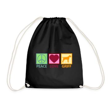 Griffon Korthal’s Pointing Dog Mama Maman Paix Amour - Sac de sport léger - noir - Devant